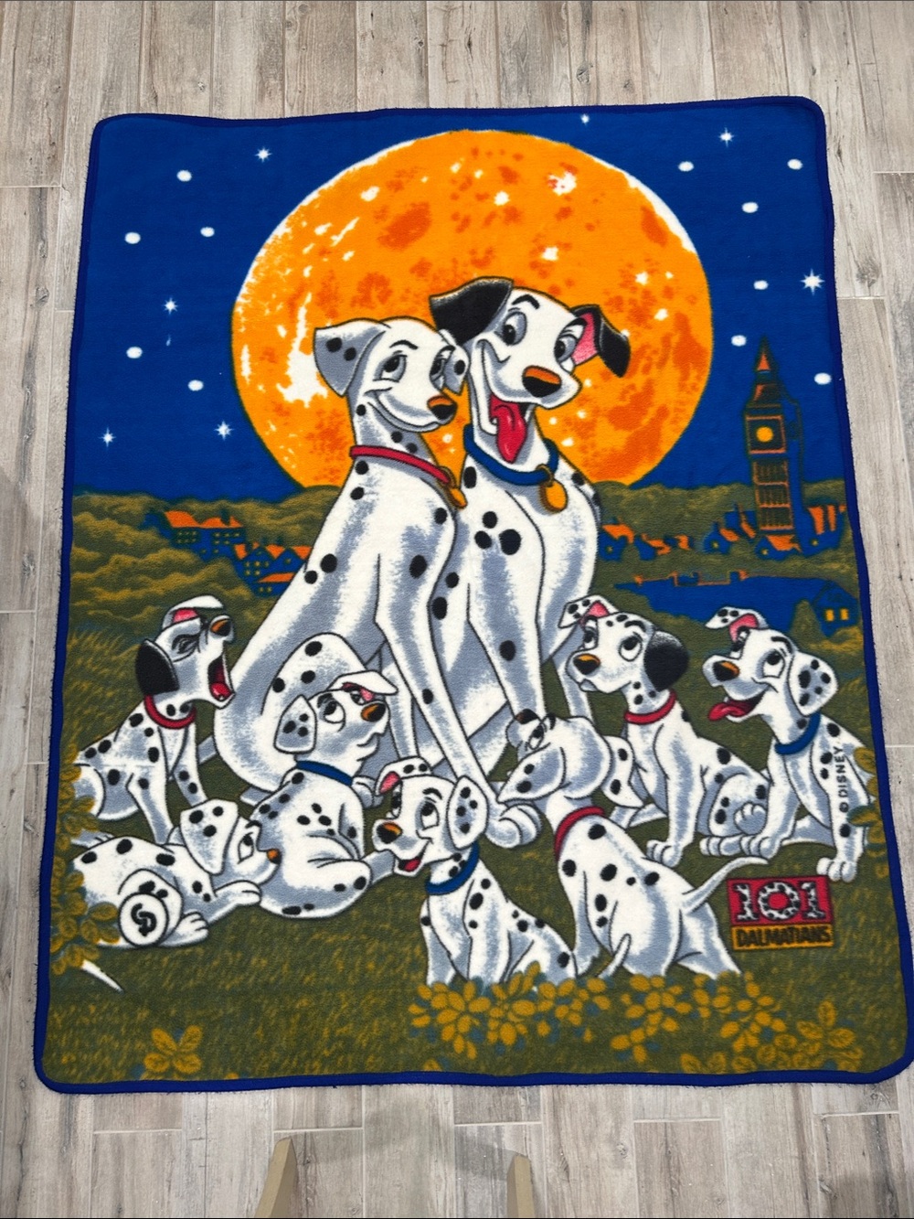 Disney-Vintage 90’’s -101 Dalmations Tapesty Beacon Blanket PongoPerdita